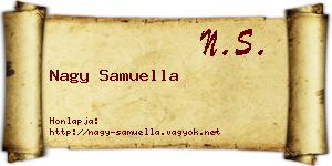 Nagy Samuella névjegykártya